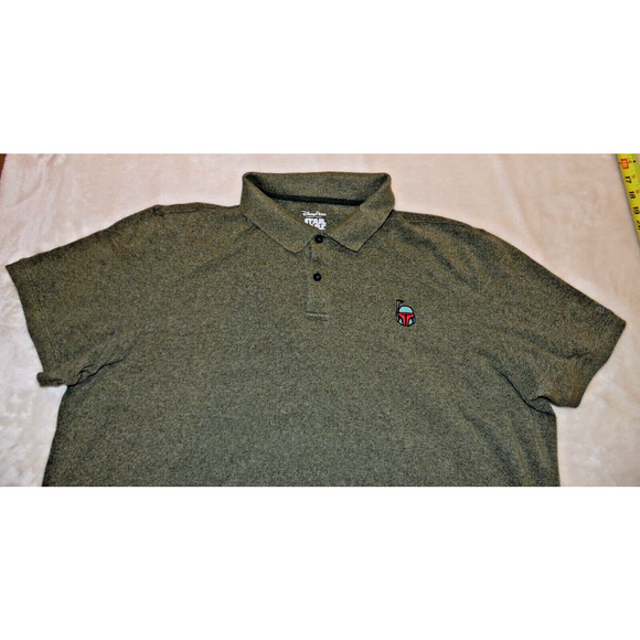 Disney Parks Star Wars Boba Fett Polo Shirt XXXL Green Authentic - Picture 3 of 12